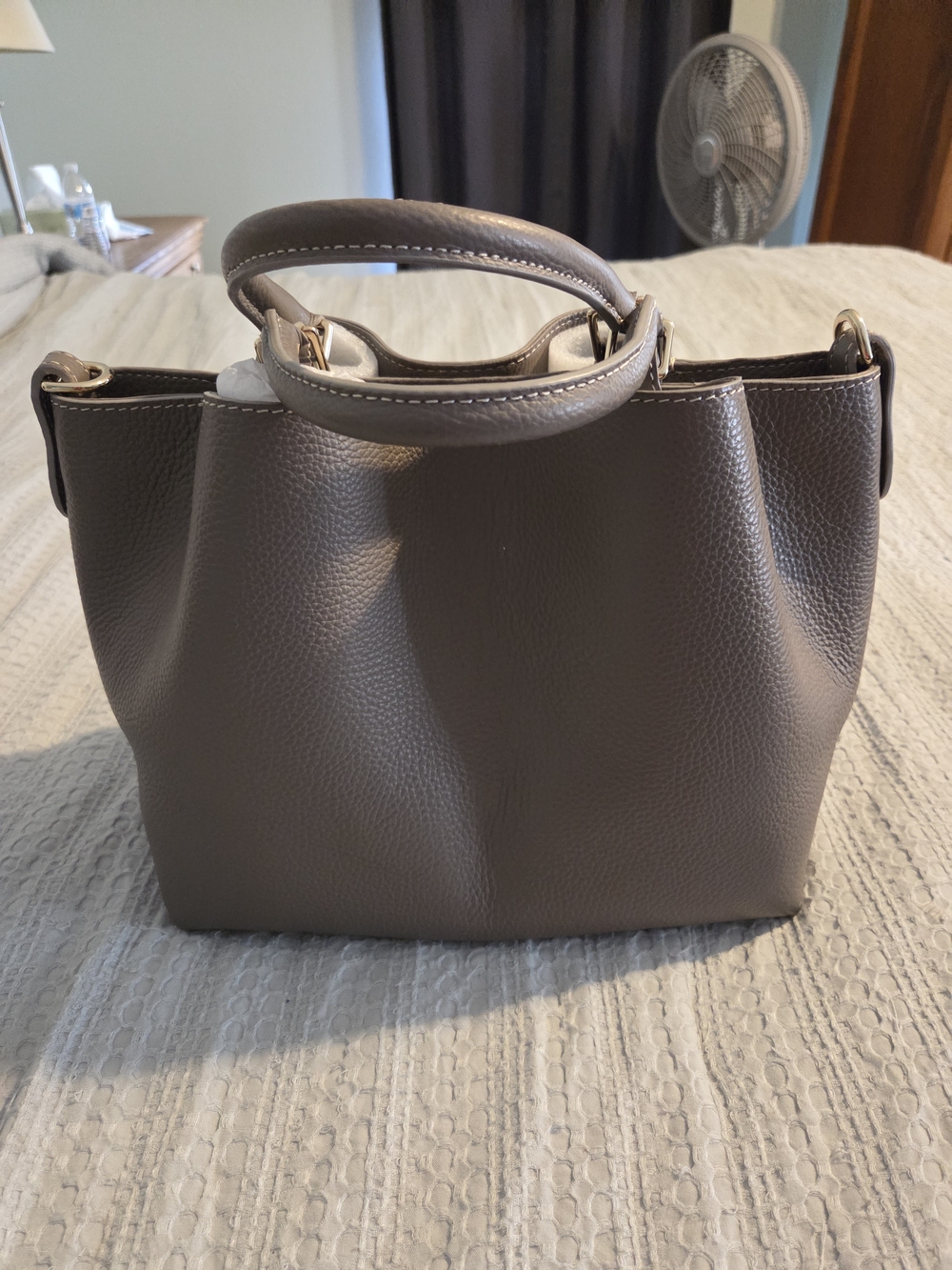 EUC Dooney & Bourke Lucca Leather Barlow In Elephant (Grey) - Picture 4 of 9
